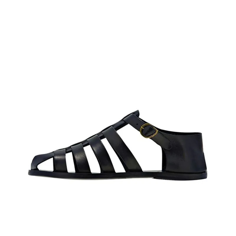 ANCIENT GREEK SANDALS Homer Stylish Sandals Men's Black-0