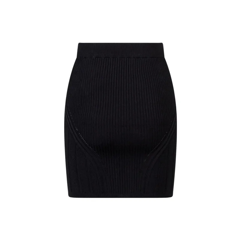 BALMAIN Casual Short Skirts Women's Black-1