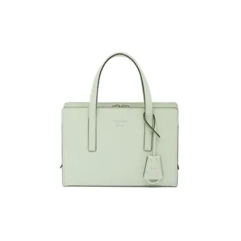 PRADA Re-Edition Shiny Cow Leather Shoulder Bag Crossbody Bag Handbag Women's Aqua Green
