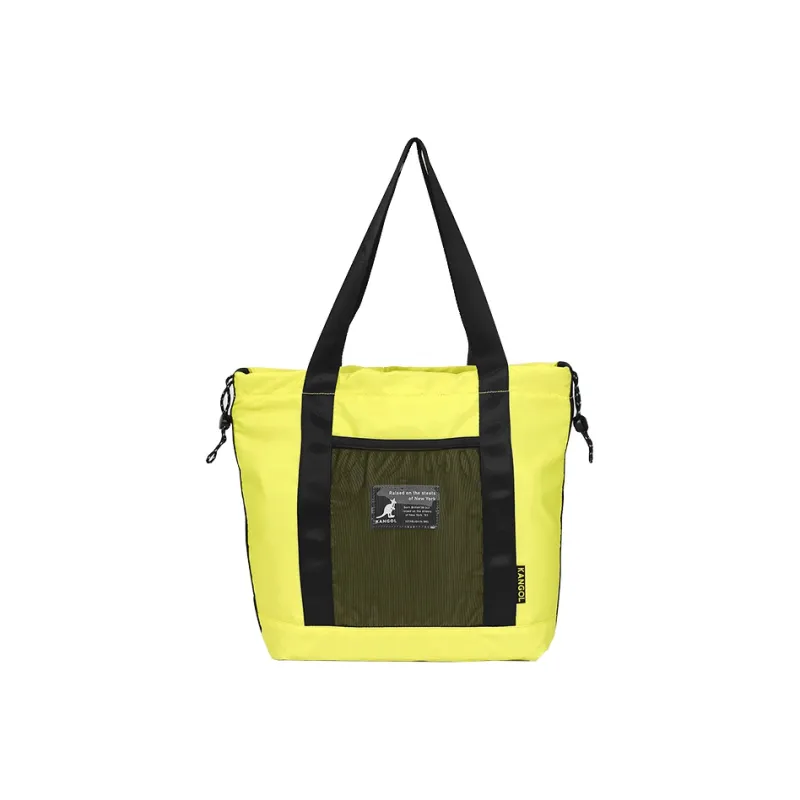 KANGOL Polyester Tote Bag Shopping Bag Shoulder Bag Unisex Fluorescent Green/Violet-0