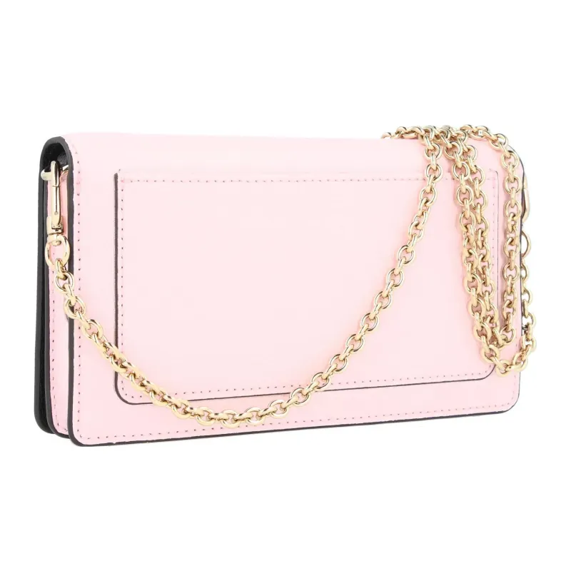 Furla Textured Leather Chain Wallet Crossbody Bag Shoulder Bag Women's Pink-2