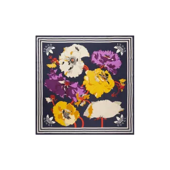 GUCCI X Adidas Maxi Flower Print Silk Scarf