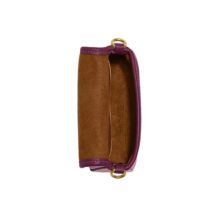 COACH Tabby Smooth Leather Shoulder Bag Crossbody Bag Handbag Mini Women's Purple-3