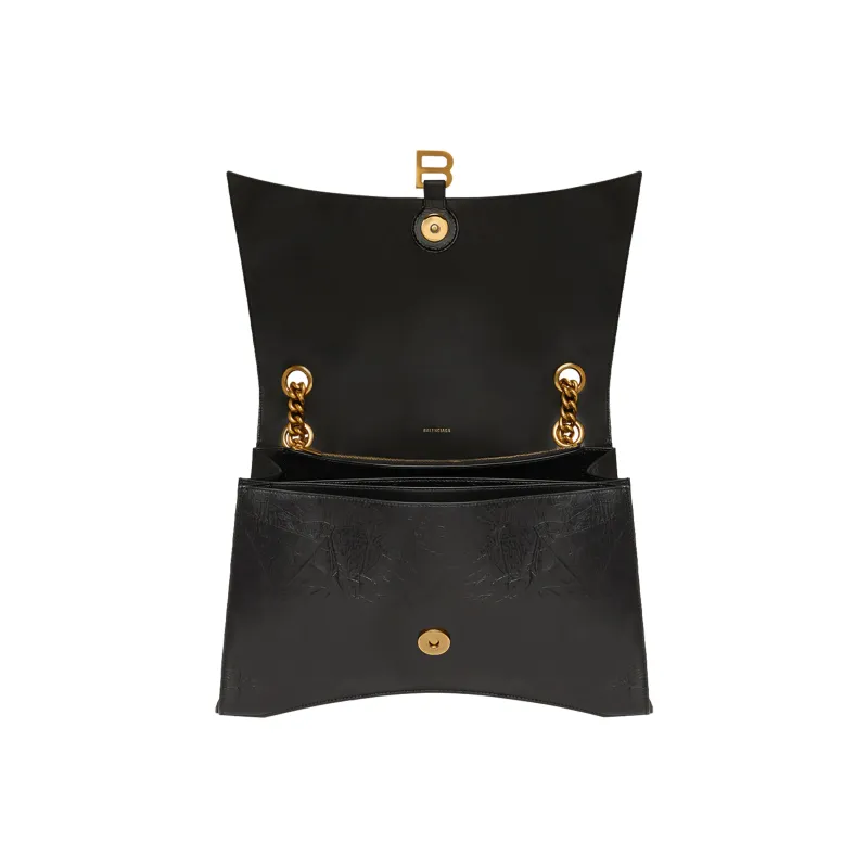 Balenciaga Women'ss Crush Large Chain Bag Black-4