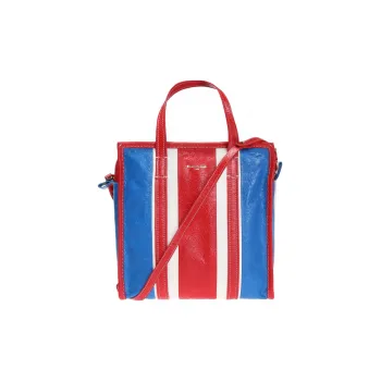 Balenciaga Leather Tote Bag, Shopping Bag, Shoulder Bag, Crossbody Bag, Handbag Trumpets Women's White/Blue