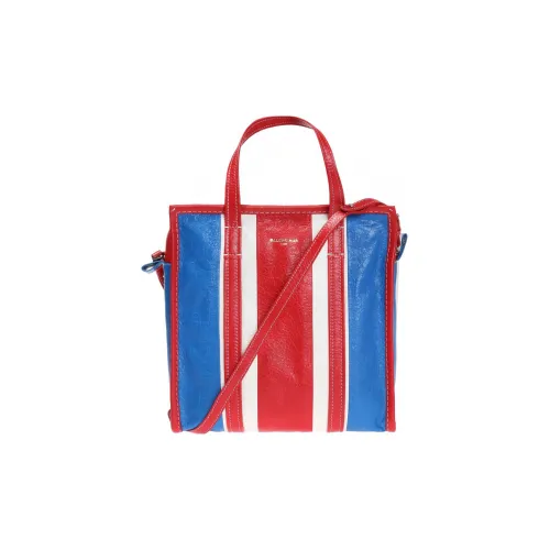 Balenciaga Leather Tote Bag Shopping Bag Shoulder Bag Crossbody Bag Handbag Small Size Women's White/Blue