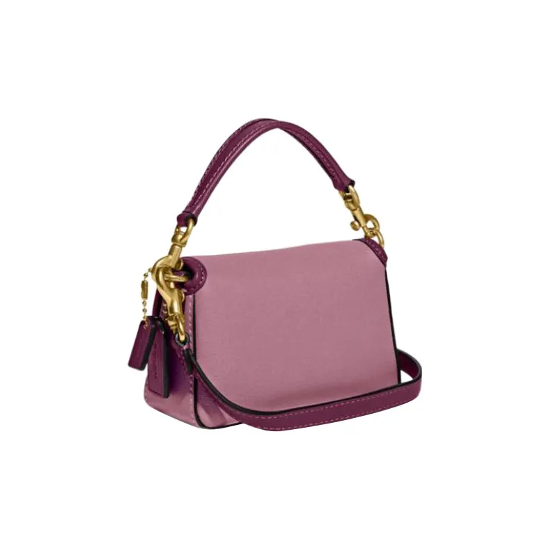 COACH Tabby Smooth Leather Shoulder Bag Crossbody Bag Handbag Mini Women's Purple-1