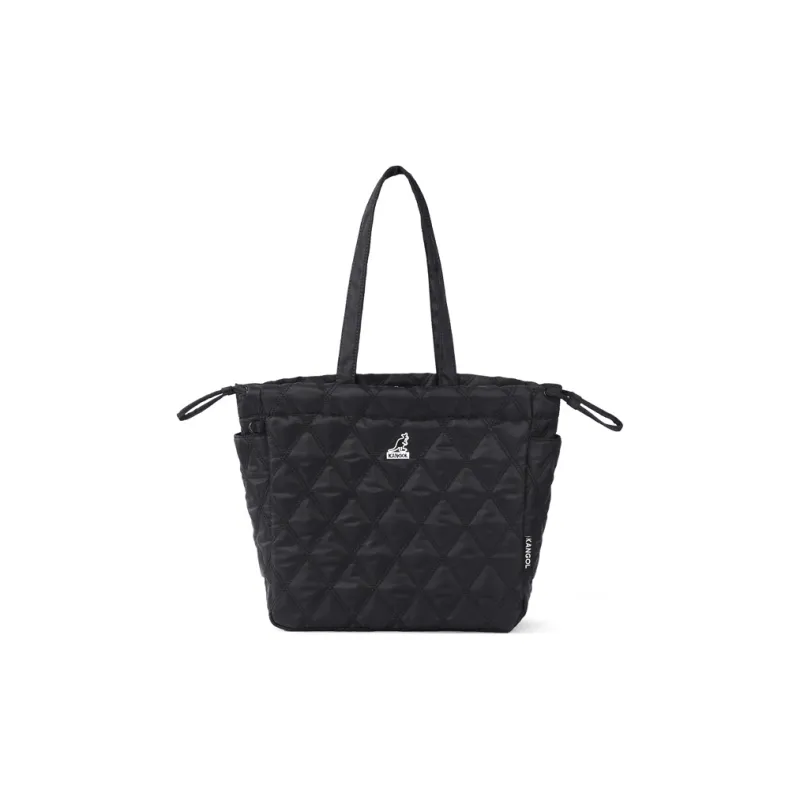 KANGOL Fabric Warm Tote Bag, Shopping Bag, Handbag, Shoulder Bag Unisex Khaki/Black-7