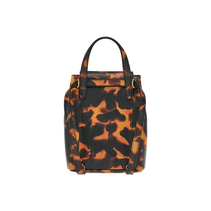 FERRAGAMO GANCINI Calfskin Shoulder Bag Crossbody Bag Handbag Mini Women's Orange/Black-1