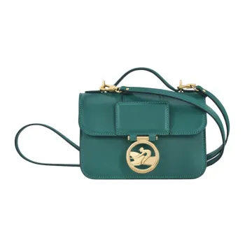 LONGCHAMP Calfskin Handbag Shoulder Bag Crossbody Bag Extra Small Women's Beech Green
