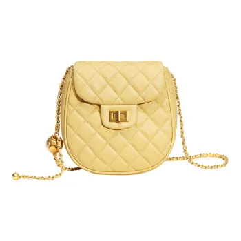 JANE KLAIN Genuine Leather Crossbody Bag Small Size Women's Milkshake White