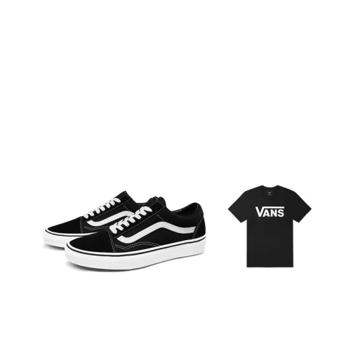 Vans Old Skool Anti-Slip And Wear-Resistant Lightweight Low-Top Skateboard Shoes Unisex Black White