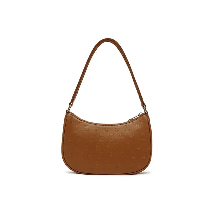 MLB Monogram Collection Polyester Shoulder Bag Hobo Bag Handbag Shoulder Bag Unisex Coffee Brown-1