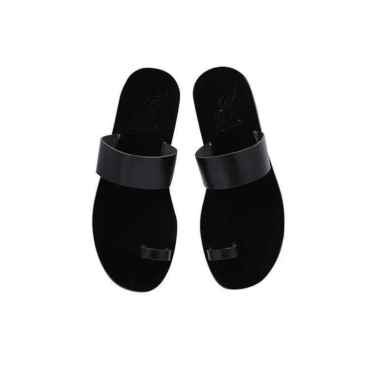 ANCIENT GREEK SANDALS Slide Slippers Men's Black-3