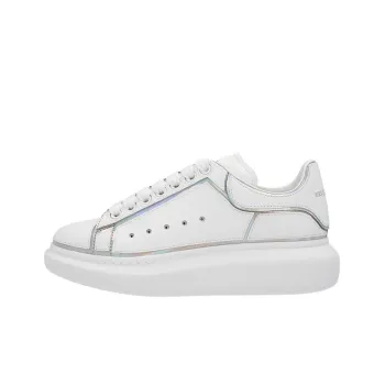 Alexander McQueen Oversized White Silver Hologram Trim