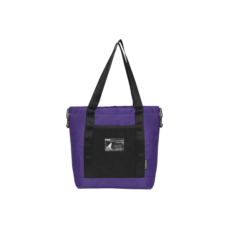 KANGOL Polyester Tote Bag Shopping Bag Shoulder Bag Unisex Fluorescent Green/Violet-5