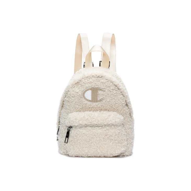 Champion Plush Backpack Medium Size Unisex White-2