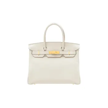HERMES Birkin Togo Calfskin Birkin Bag Handbag Women's 10 Craie Milkshake White