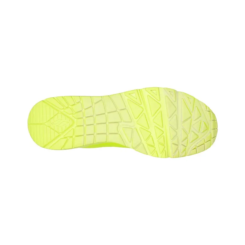 Skechers Uno Stand Uno STAND ON AIR Non slip Wear resistant Shock Absorption Low Top Casual Shoes Men's Neon Yellow-3