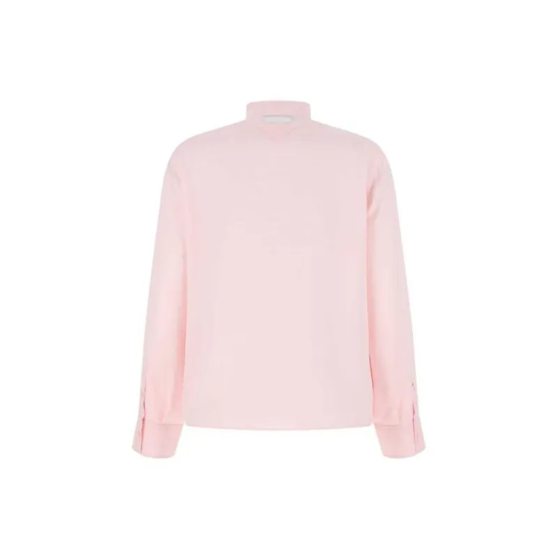 PRADA Buttoned Tie Long-Sleeved Shirt-1