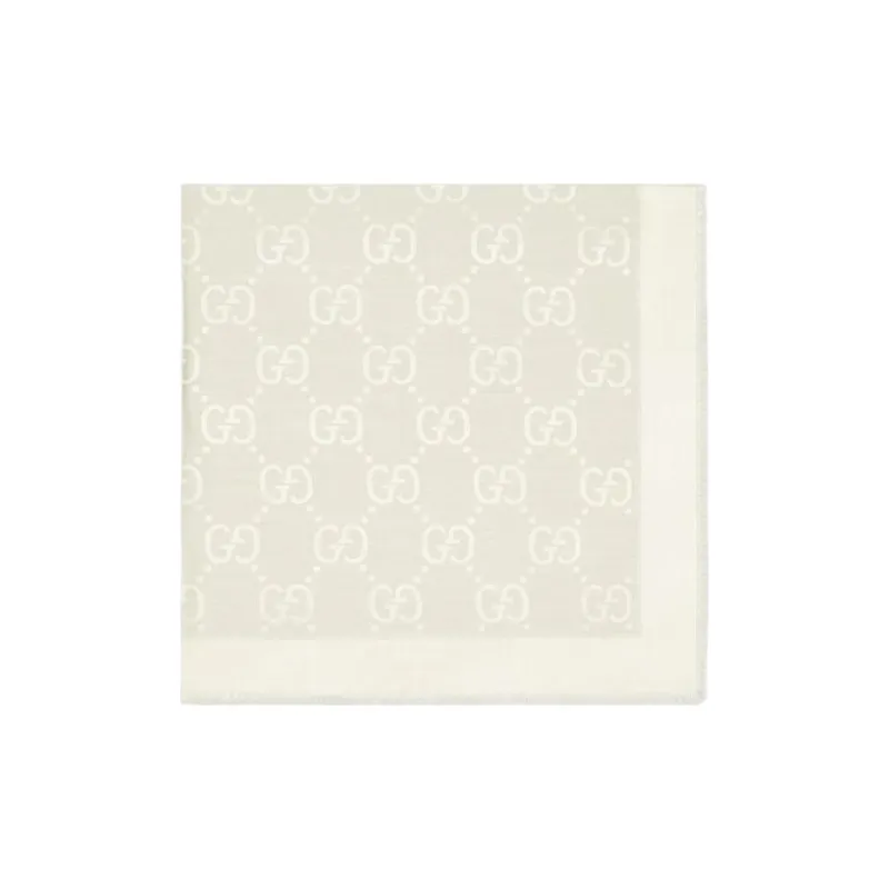 GUCCI Gg Jacquard Frayed-Edge Shawl-1