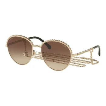 CHANEL Sunglasses Unisex Gold