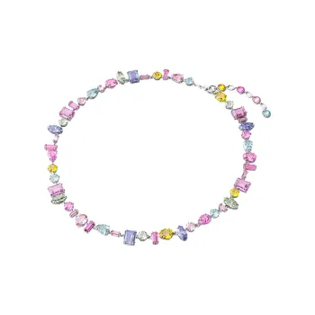 Swarovski Gema Rhodium Plated Necklaces Women's
