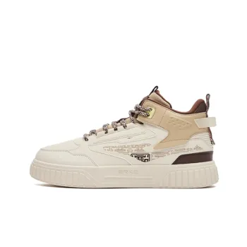 Erke Subjugate Mid Top Skateboard Shoes Men's Warm Linen Padded