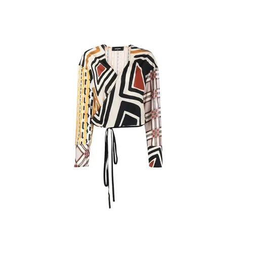 DSQUARED2 Geometric-print Wrap-front Blouse