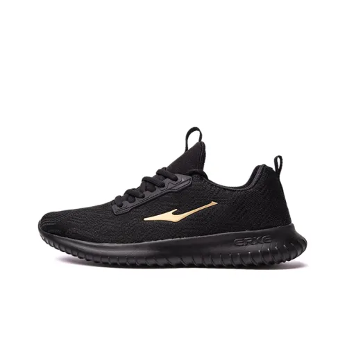 Erke Running Shoes Men Low-Top Jet Black/King Gold