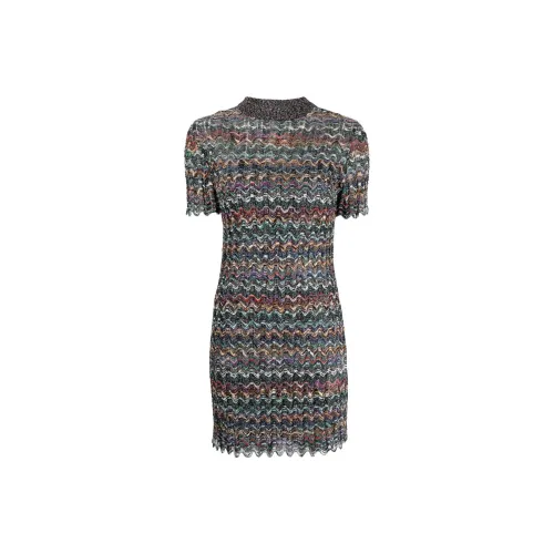 MISSONI Short-Sleeved Dresses Women's Gray