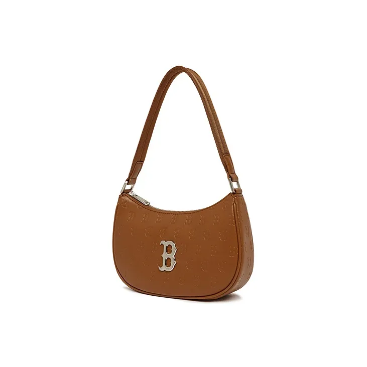 MLB Monogram Collection Polyester Shoulder Bag Hobo Bag Handbag Shoulder Bag Unisex Coffee Brown-2