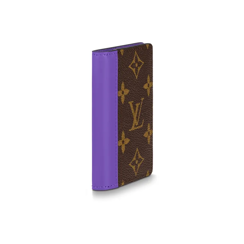 LOUIS VUITTON Pocket Organizer Monogram Macassar Brown/Purple-1