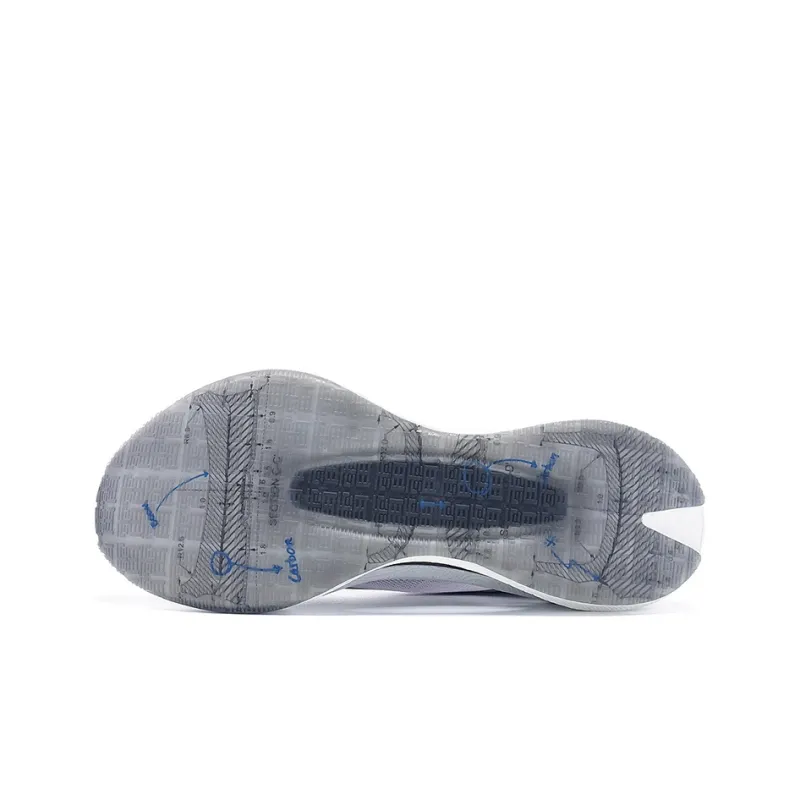 LiNing Jueying Non slip Lightweight Low Top Running Shoes Men's Light Smoke Gray-3
