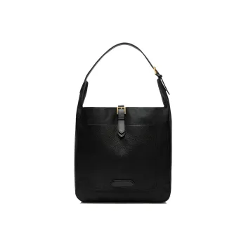 TF Calfskin Tote Bag, Shopping Bag, Shoulder Bag, Crossbody Bag, Handbag Large Size Men's Black