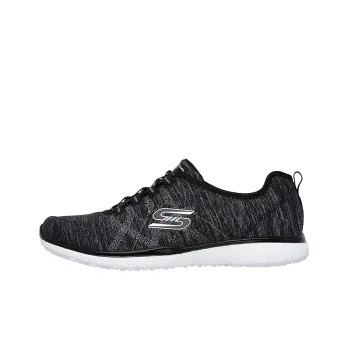 Skechers Microburst 1.0 On The Edge Cushioning Anti-Slip And Wear-Resistant Low-Top Casual Shoes Women's Black White
