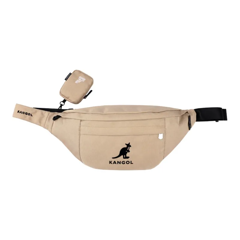 KANGOL Canvas Canvas Bag Crossbody Bag Fanny Pack Sling Bag Medium Size Unisex Black/Gray/Khaki/Pink-12
