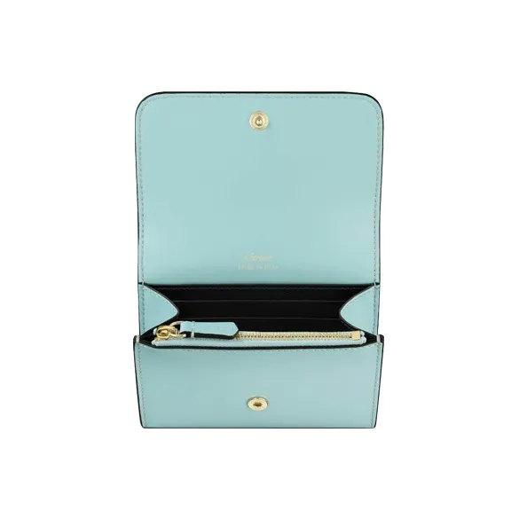 CARTIER C De Cartier Collection Calfskin Wallet Mini Women's Mint Green-2