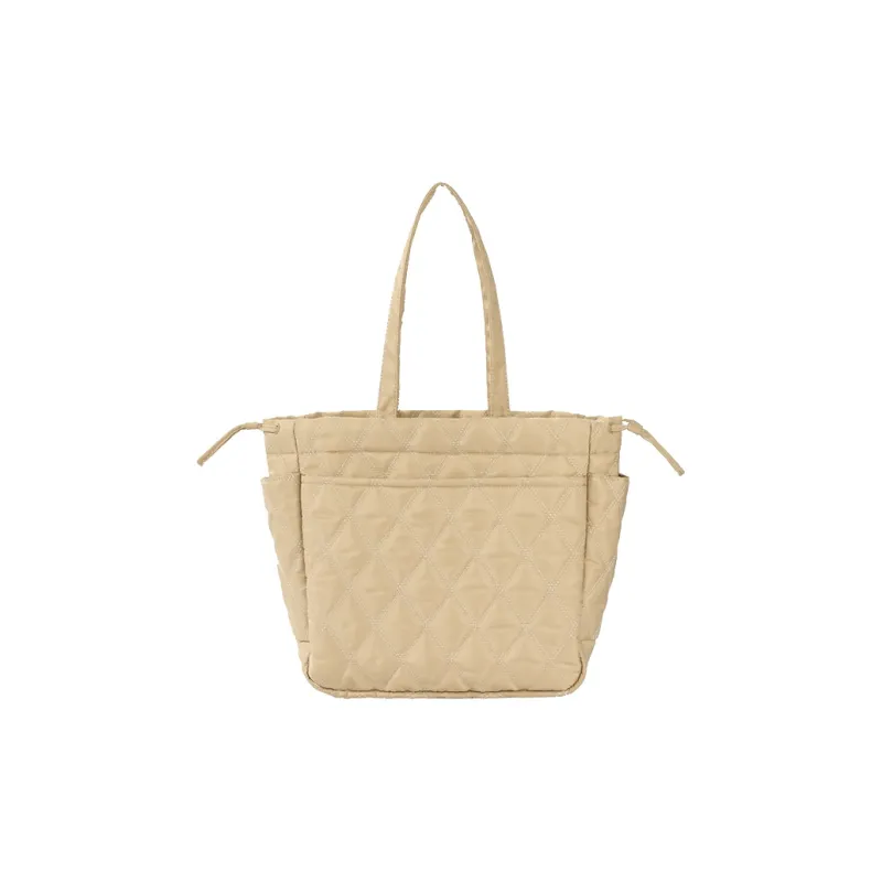 KANGOL Fabric Warm Tote Bag, Shopping Bag, Handbag, Shoulder Bag Unisex Khaki/Black-3