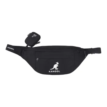 KANGOL Canvas Canvas Bag Crossbody Bag Fanny Pack Sling Bag Medium Size Unisex Black/Gray/Khaki/Pink