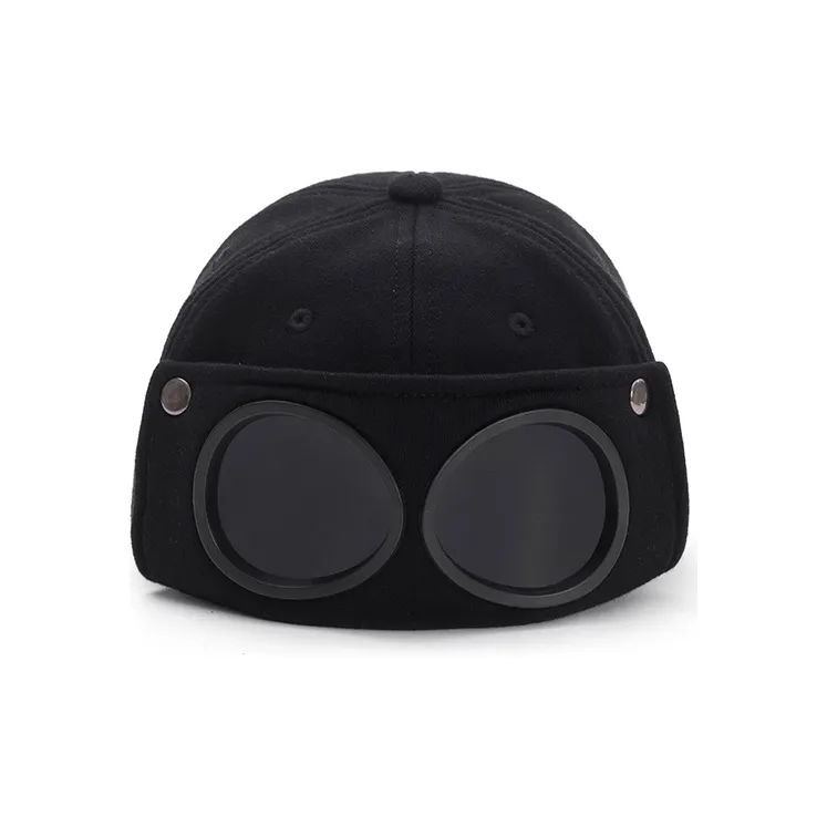 KENMO Cotton Polyester Blend Baseball Caps Unisex Black-5
