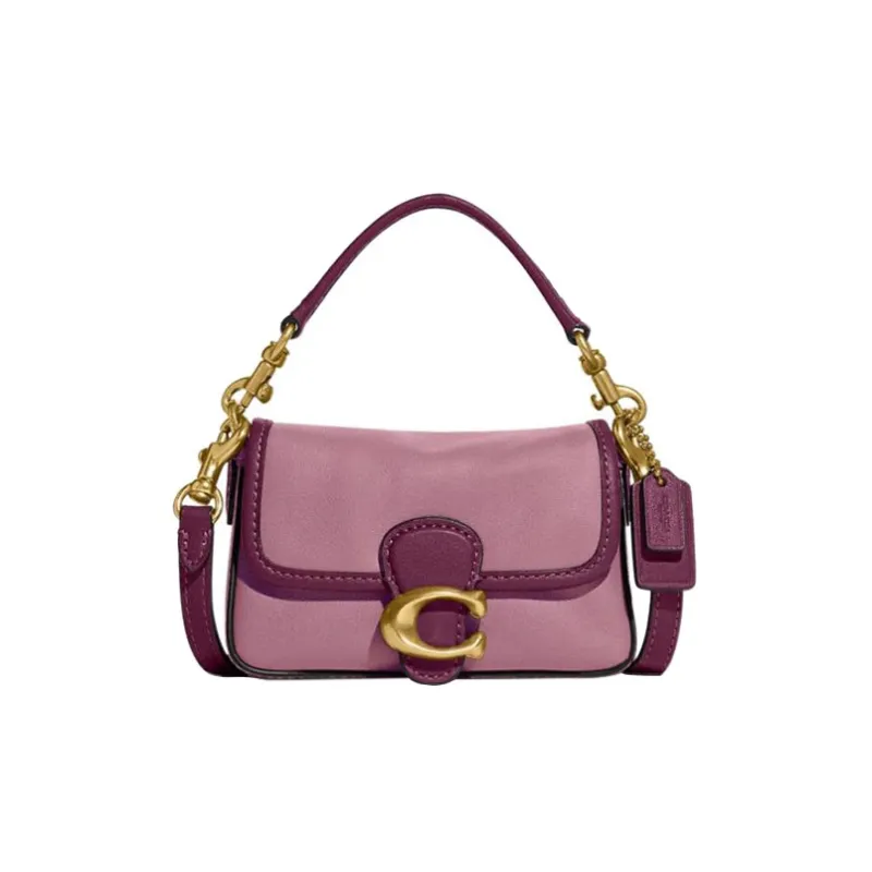COACH Tabby Smooth Leather Shoulder Bag Crossbody Bag Handbag Mini Women's Purple-0