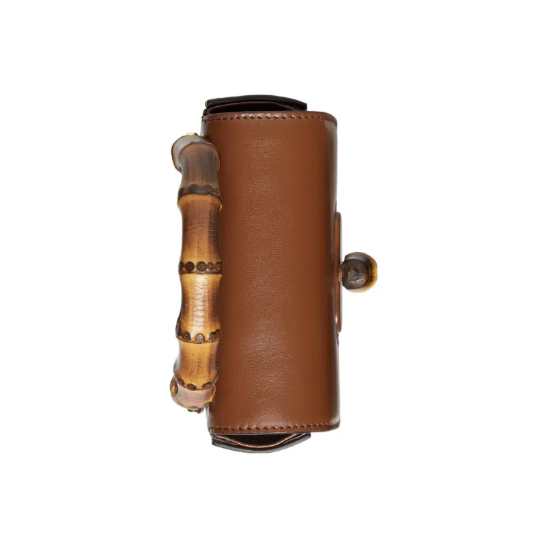 GUCCI Bamboo 1947 Leather Backpack Mini Women's Brown-5