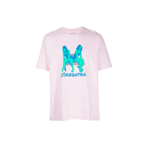 PLEASURES Bench T Shirt 'Pink'