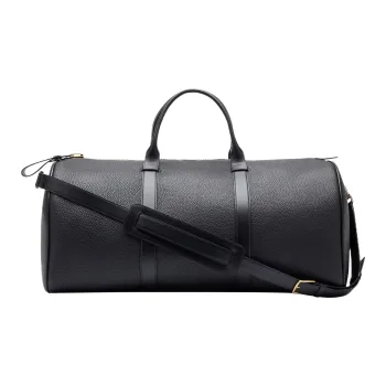 TOM FORD Leather Luggage Bag Shoulder Bag Crossbody Handbag Large Size Men's Black