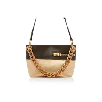 TF Soft Calfskin Nylon With Leather Trim Portable Crossbody Bag, Shoulder Bag Women's