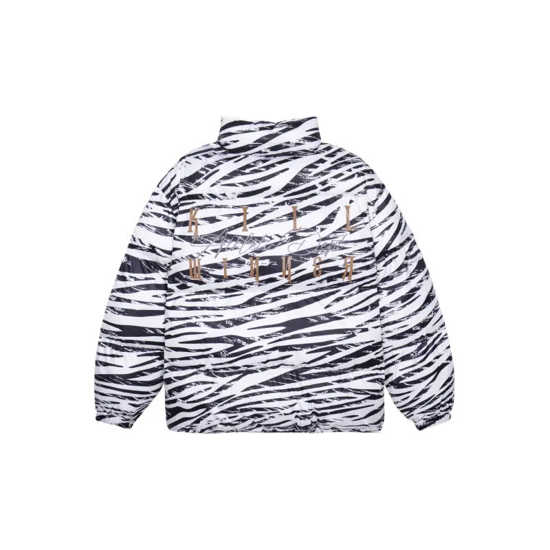 KILLWINNER Letter Stand Collar Loose Fit Thickened Puffer Jacket Unisex-1