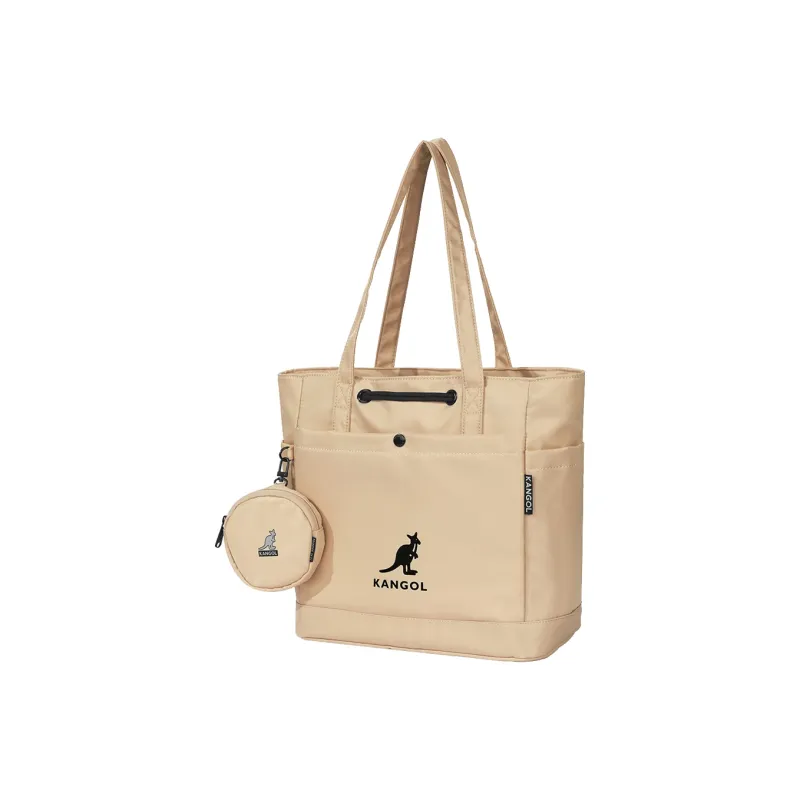 KANGOL Fabric Commute Bag, Tote Bag, Shopping Bag, Handbag, Shoulder Bag Unisex Khaki/Black/Peach Pink/Mint Green-1