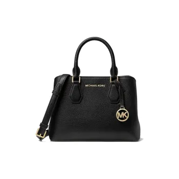 MICHAEL KORS Camille Leather Shoulder Bag, Handbag Trumpets Women's Black
