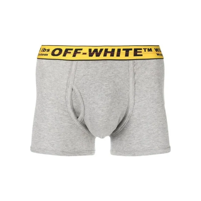 OFF WHITE Classic Industrial Tripack Boxers Melange Grey-1